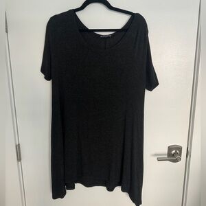 Brandy Melville Charcoal Gray Short Sleeve T Shirt Dress
